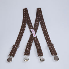 Brown with Pink Dots Suspenders