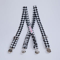 Black & White Checkered Suspenders