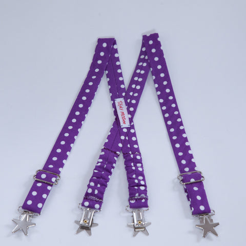 Purple with Dots Suspenders