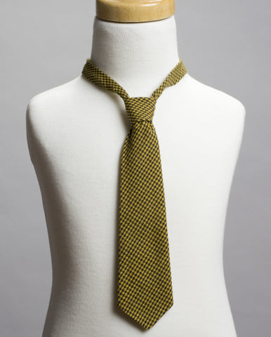 Mustard Houndstooth Neck Tie