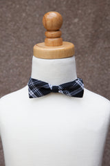 Black & White Plaid Bow Tie