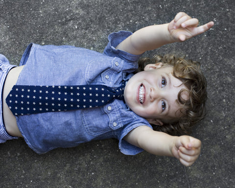 Navy with Stars Neck Tie
