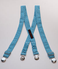 Blue Gingham Suspenders