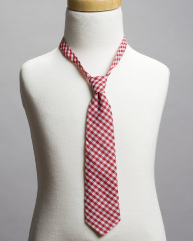 Red Gingham Neck Tie