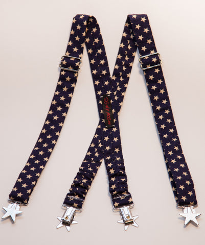 Navy with Stars Suspenders