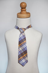 Orange&Blue Plaid Necktie