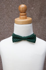 Green Checker Bow Tie