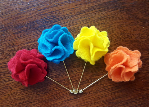 Felt Flower Lapel Pins