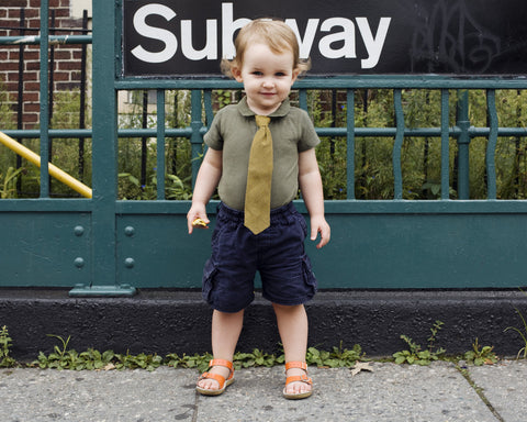 Mustard Houndstooth Neck Tie